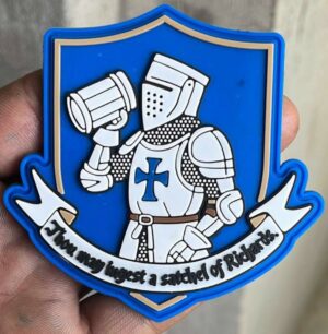 Thou May Ingest a Satchel Of Richards PVC Patch - With Hook and Loop, 4"